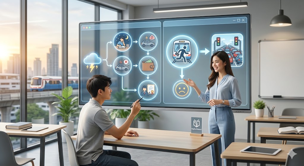 because because of ใช้ยังไง