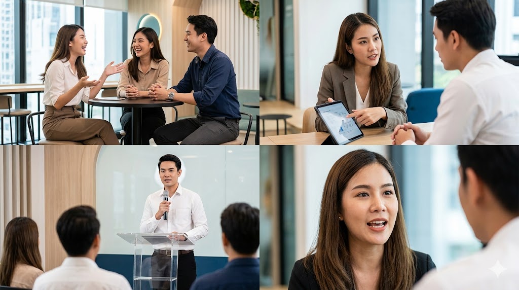 say tell speak talk ต่างกันอย่างไร