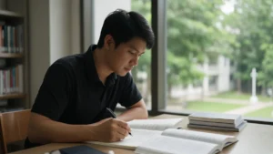นักศึกษาบัณฑิตศึกษาติว KU-EPT ด้วยแบบฝึกไวยากรณ์และการอ่าน